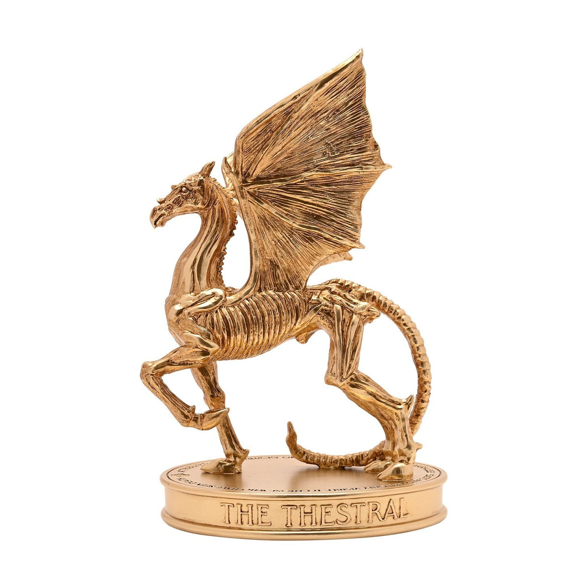 Harry Potter Thestral Resin Figurine with Round Base - Gold