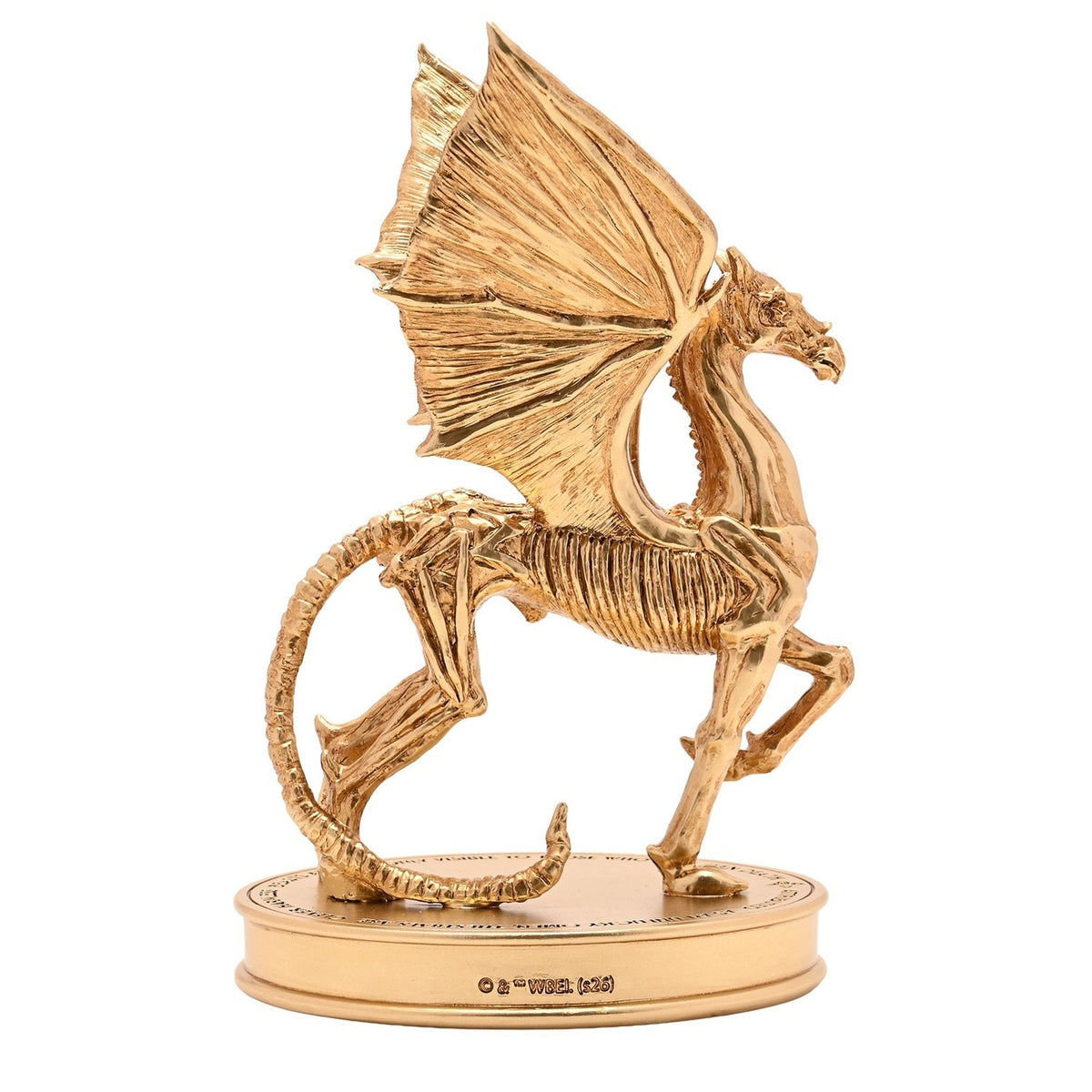 Harry Potter Thestral Resin Figurine with Round Base - Gold
