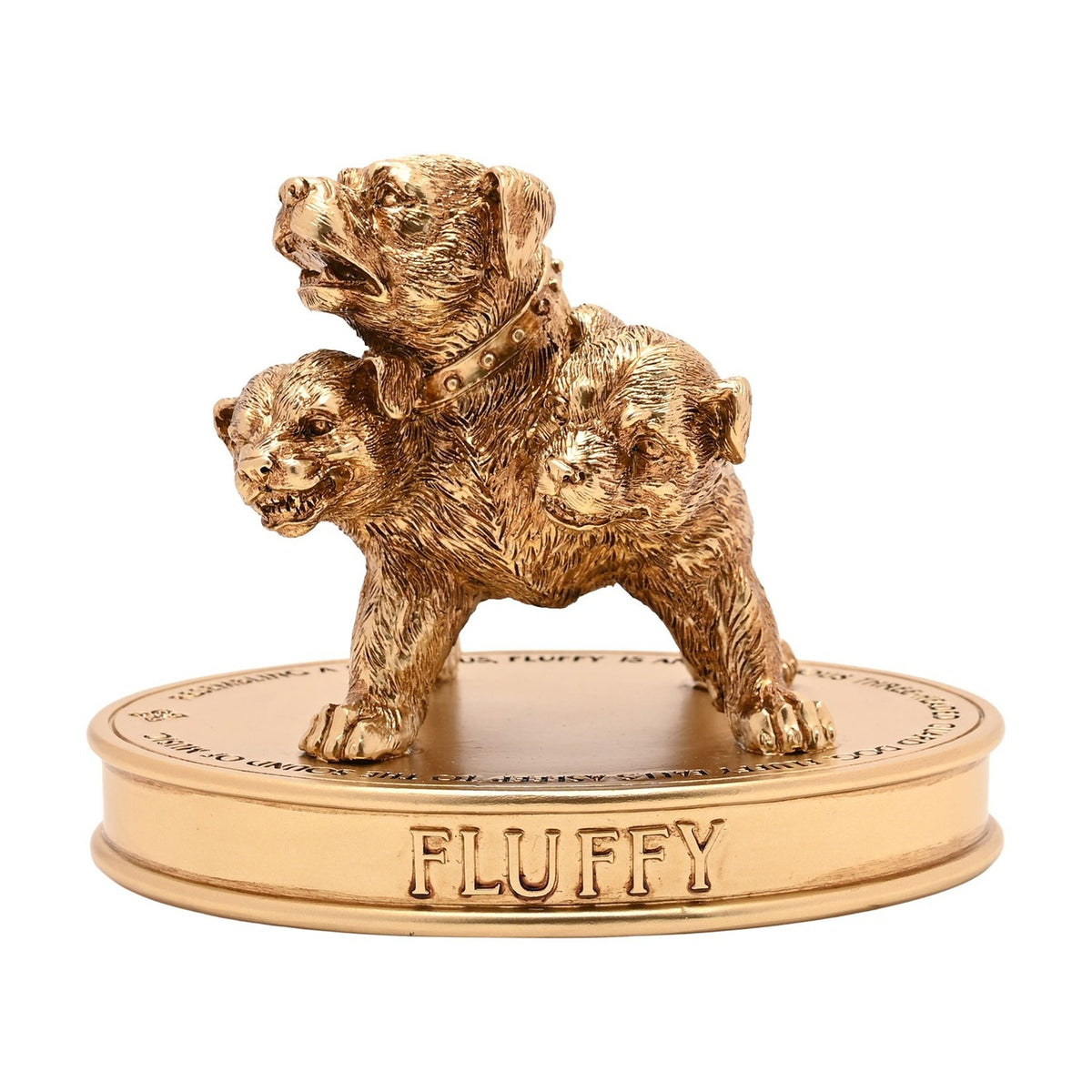 Harry Potter Fluffy Three-Headed Dog Resin Figurine - Gold