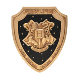 Harry Potter Hogwarts Crest Shield 3D Wall Art - Gold & Black