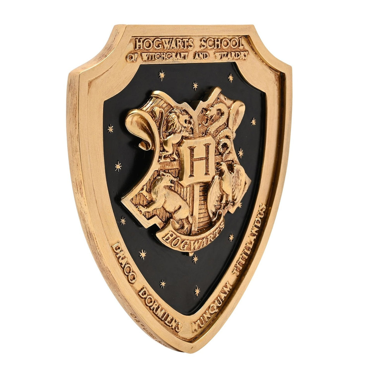 Harry Potter Hogwarts Crest Shield 3D Wall Art - Gold & Black
