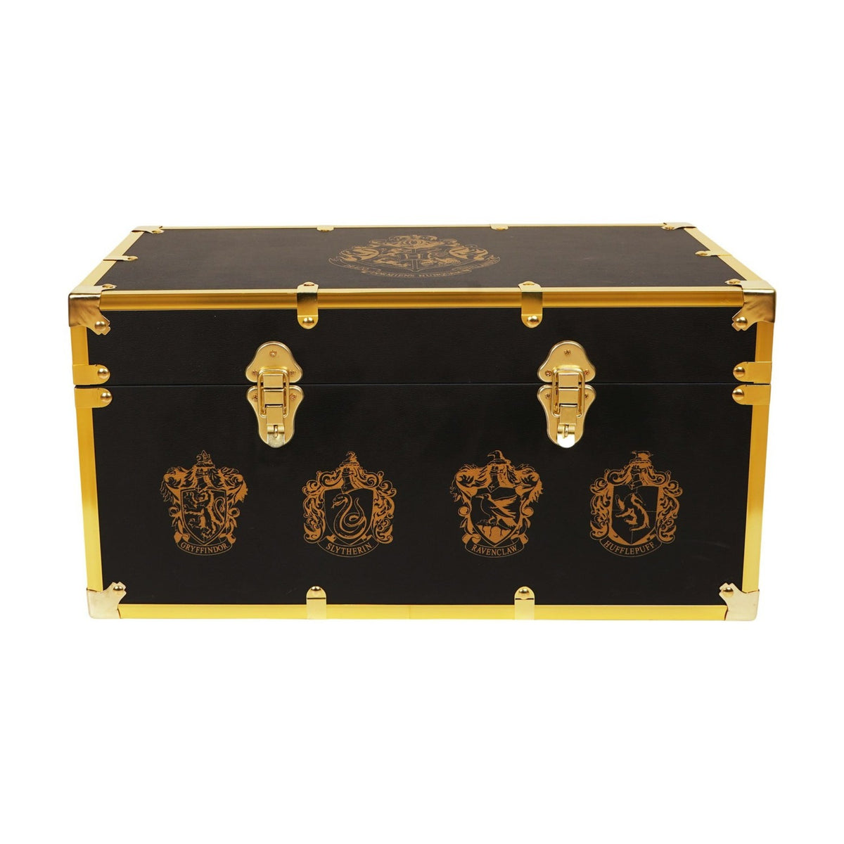 Harry Potter Wooden Luggage Chest Storage Box - Black & Gold