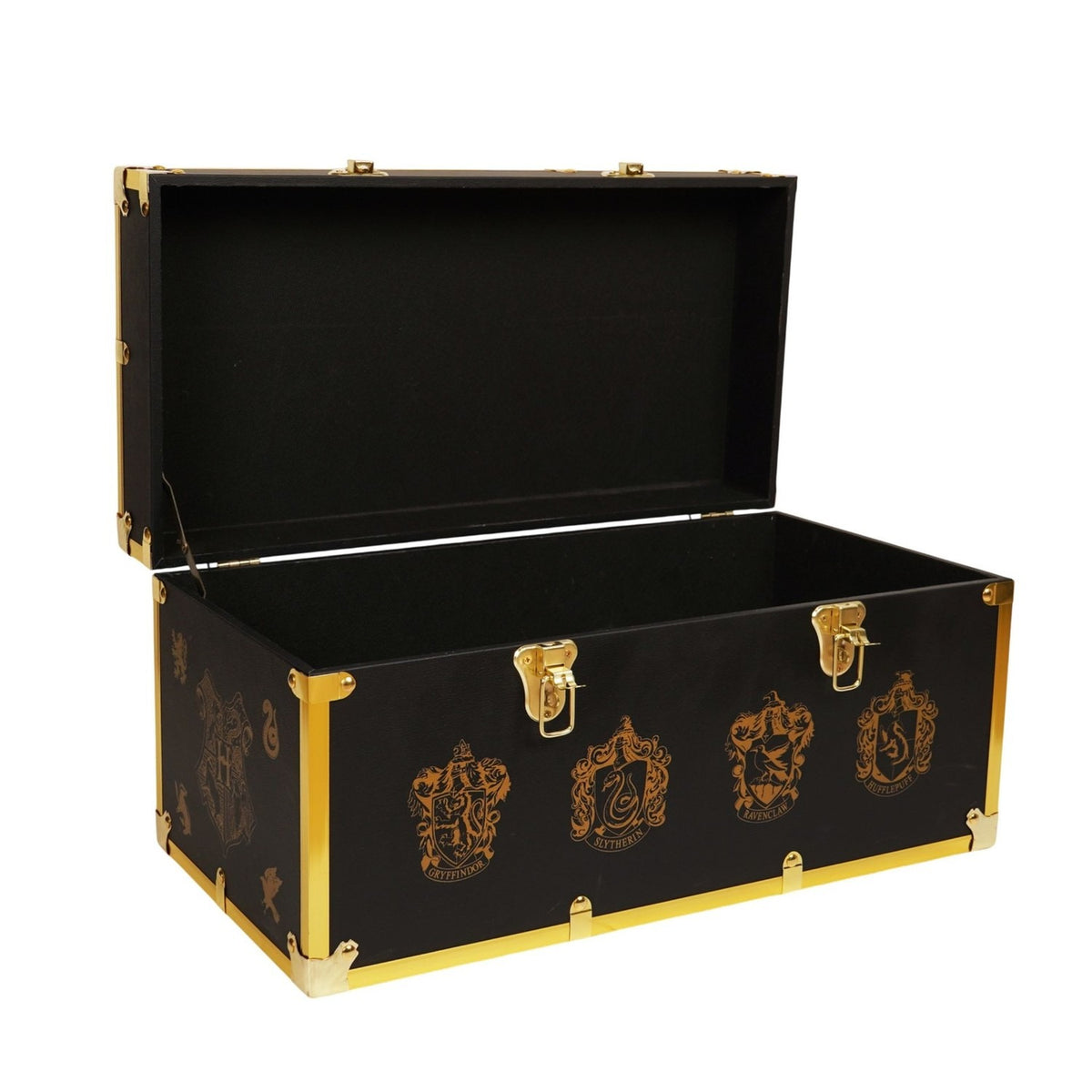 Harry Potter Wooden Luggage Chest Storage Box - Black & Gold