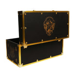 Harry Potter Wooden Luggage Chest Storage Box - Black & Gold