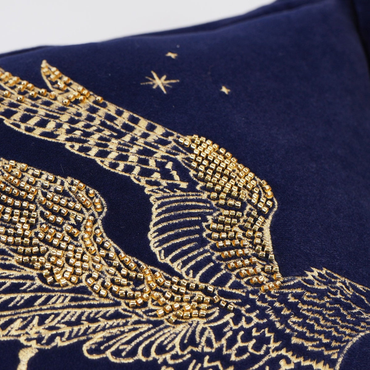 Harry Potter Buckbeak Embroidered Velvet Cushion 40cm - Blue