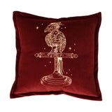 Harry Potter Fawkes Embroidered Velvet Cushion 40cm - Red
