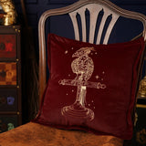 Harry Potter Fawkes Embroidered Velvet Cushion 40cm - Red