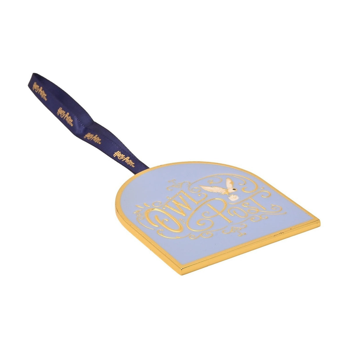 Harry Potter Owl Post Metal Hanging Decoration - Blue & Gold