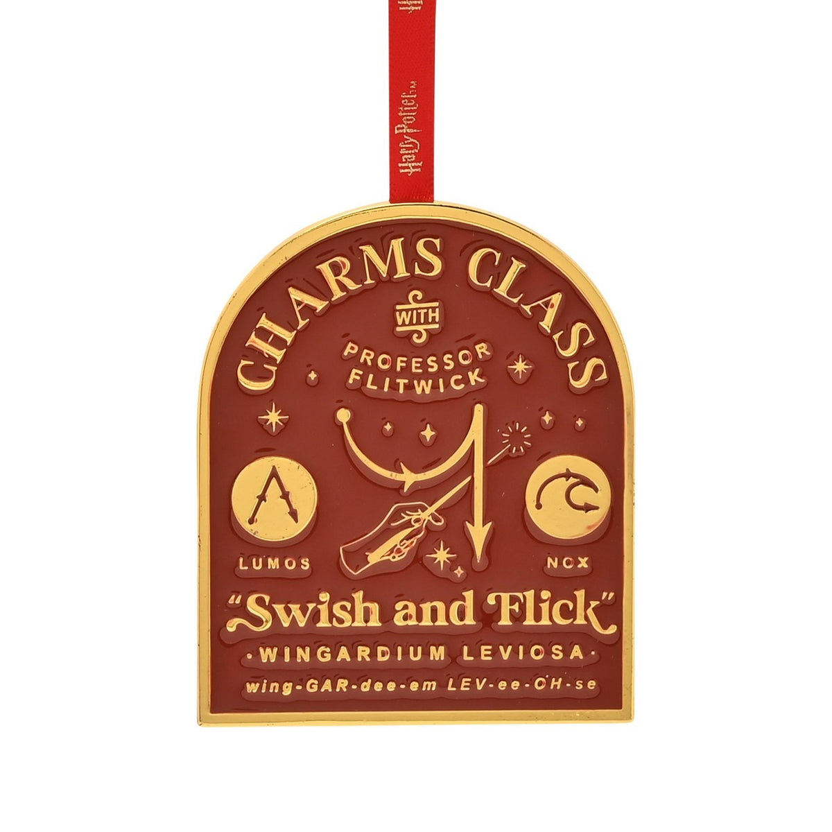 Harry Potter Charms Class Metal Hanging Decoration - Red & Gold