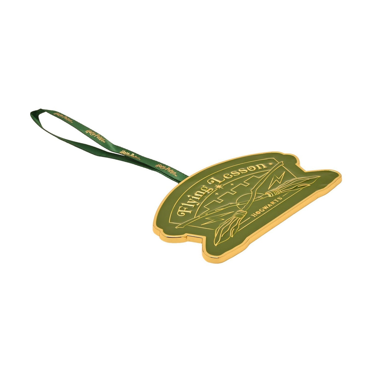 Harry Potter Flying Lesson Metal Epoxy Decoration - Green & Gold