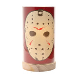 Friday 13th Jason Mask Light-Up Tube Decoration - Red & White