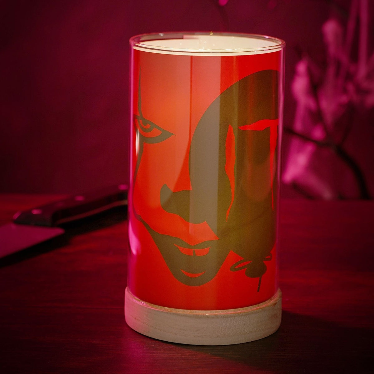 IT Clown Face Silhouette Plastic Light Tube - Red & Black