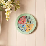 Harry Potter Four House Crests Round Wall Clock - Turquoise