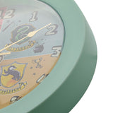 Harry Potter Four House Crests Round Wall Clock - Turquoise