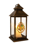 Harry Potter Hogwarts Crest Light Up Glass Lantern - Gold