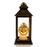 Harry Potter Hogwarts Crest Light Up Glass Lantern - Gold