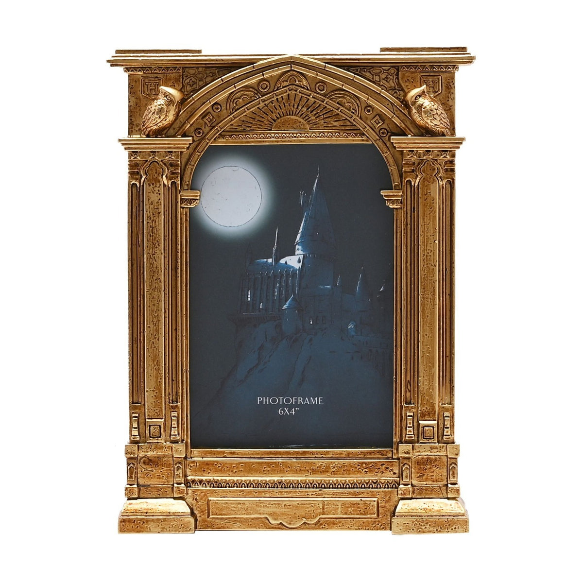 Harry Potter Hogwarts Easel Resin Photo Frame 6 x 4in - Gold
