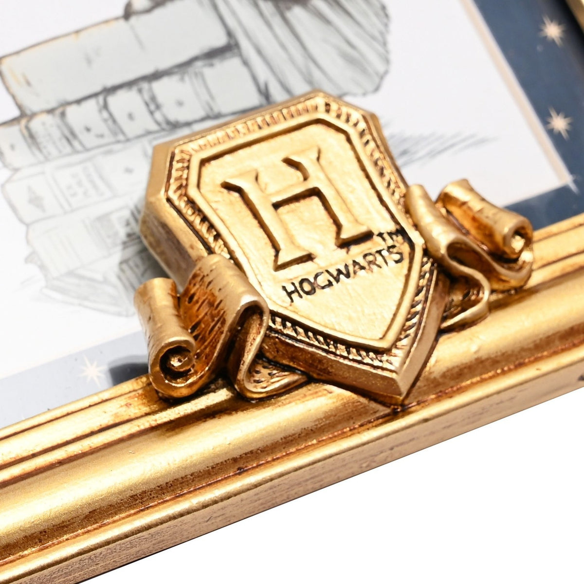 Harry Potter Flying Hedwig Resin Photo Frame 6 x 4in - Gold