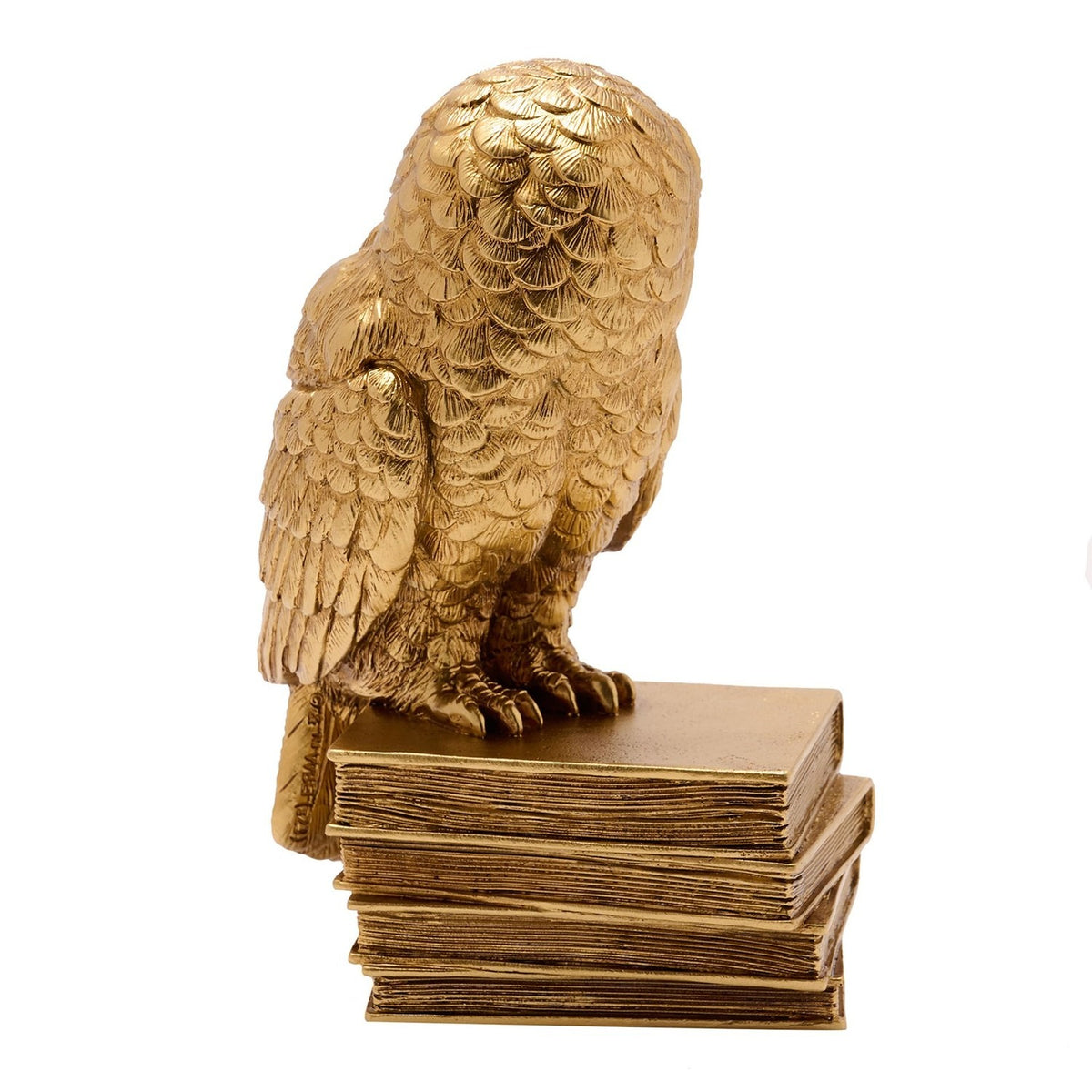 Harry Potter Hedwig Owl on Stacked Books Figurine - Gold