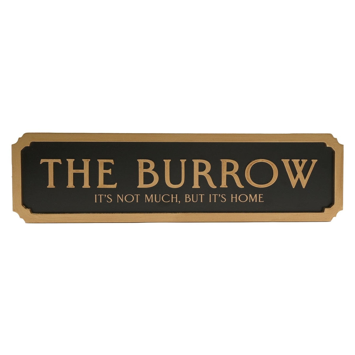 Harry Potter The Burrow Bordered Street Sign Plaque - Black