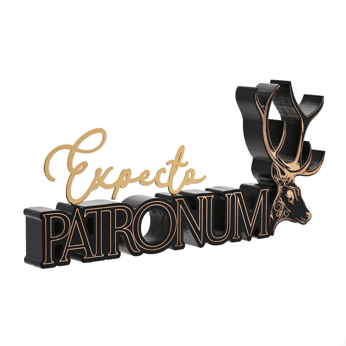 Harry Potter Expecto Patronum Stag Spell Plaque - Black