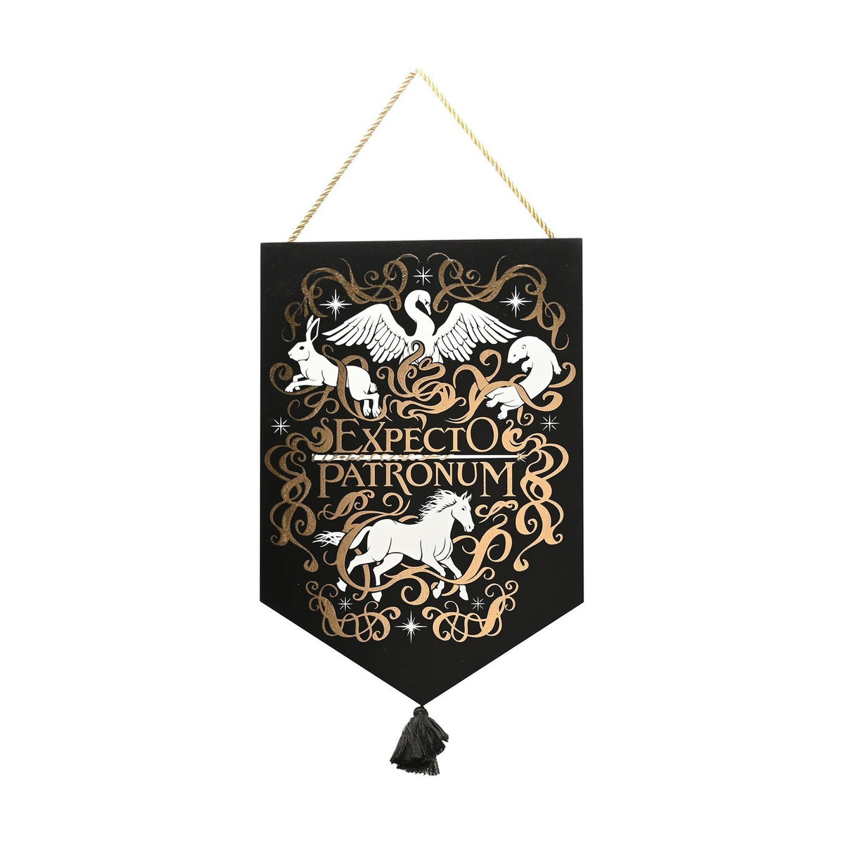 Harry Potter Patronus Pennant Light-Up Decoration - Black & Gold