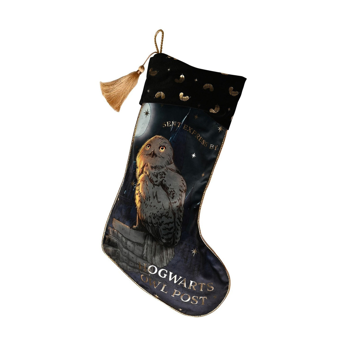 Harry Potter Hogwarts Owl Post Christmas Stocking - Blue & Gold
