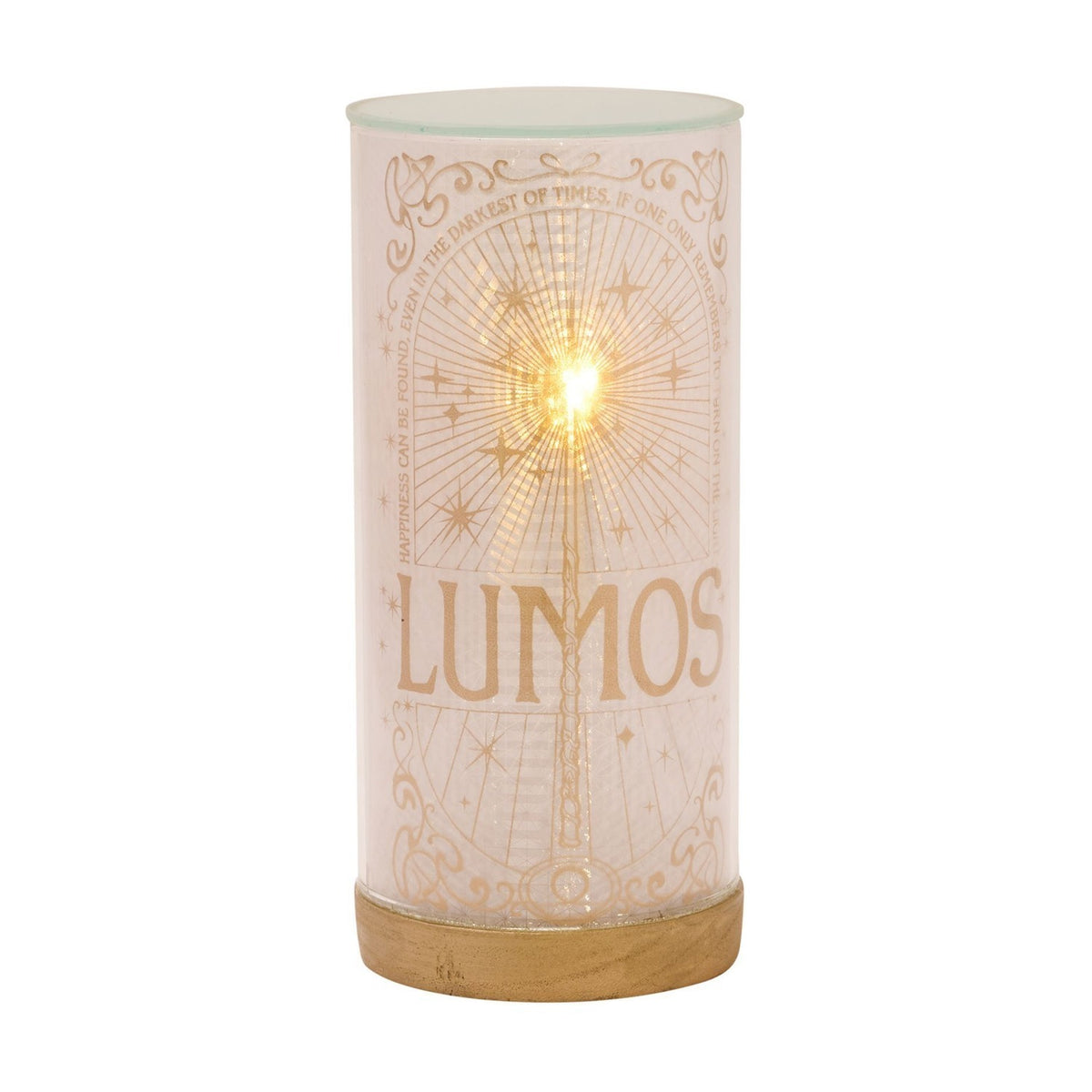 Harry Potter Lumos Glass Tube Light-Up Decoration - Clear & Gold
