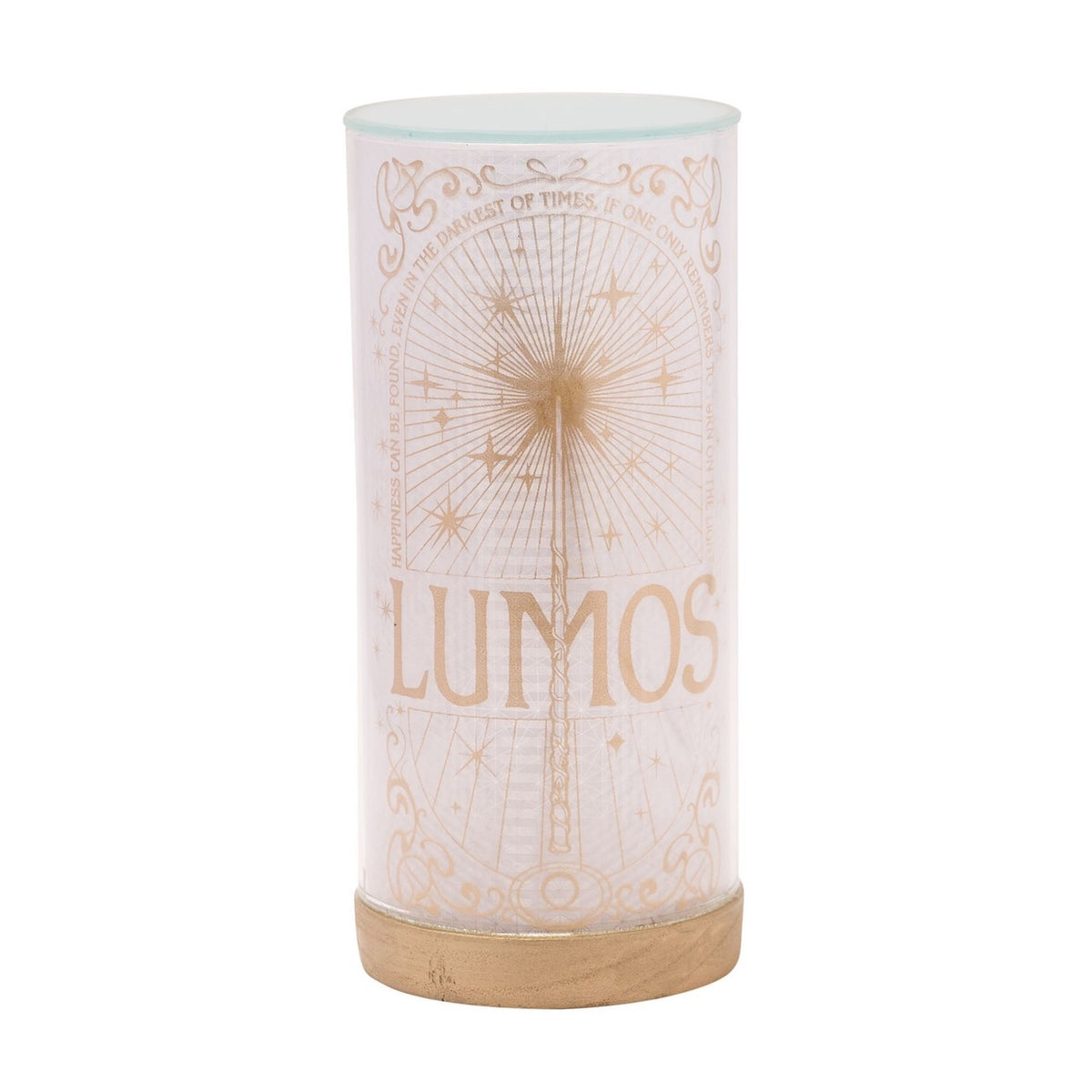Harry Potter Lumos Glass Tube Light-Up Decoration - Clear & Gold