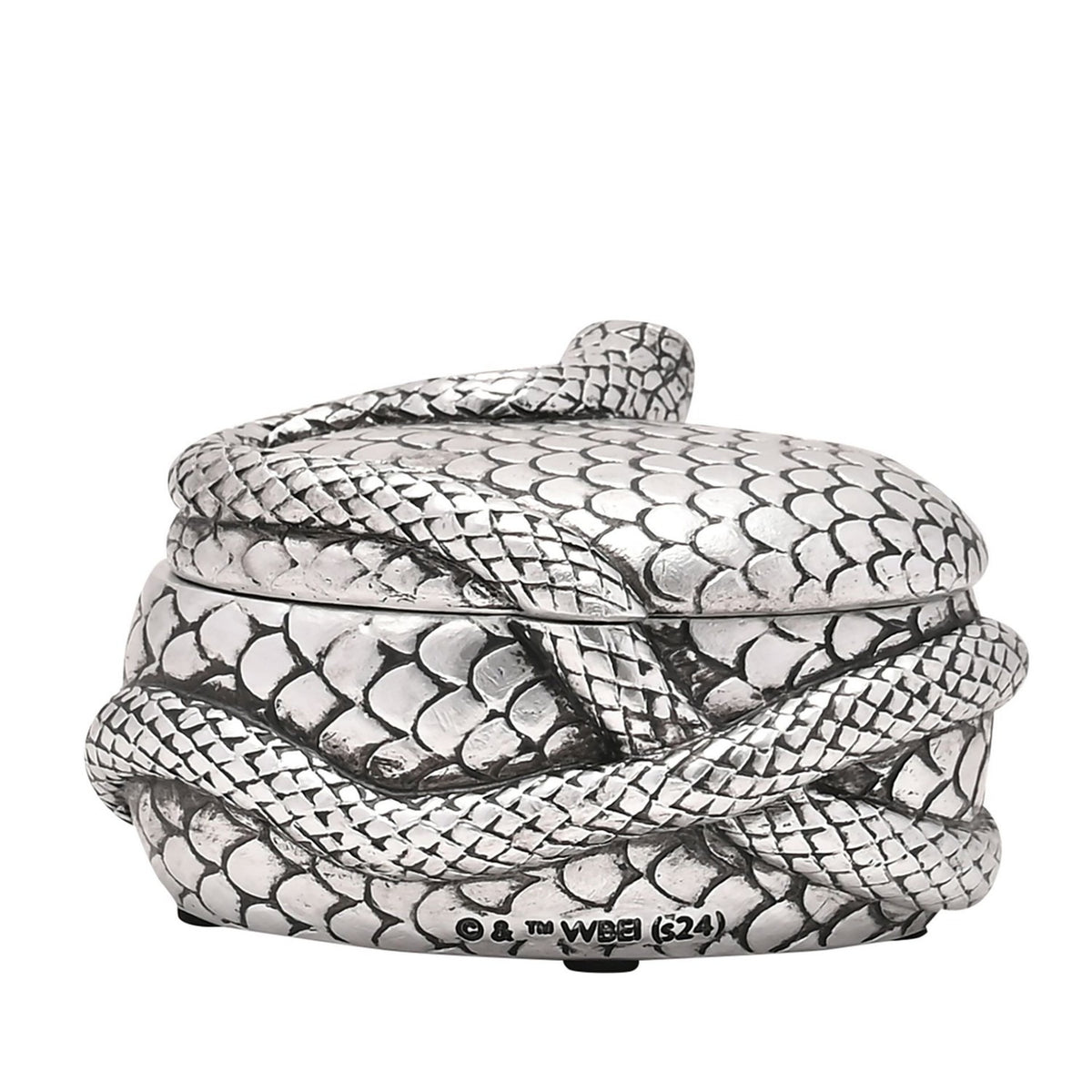 Harry Potter Nagini Coiled Snake Resin Trinket Box - Silver