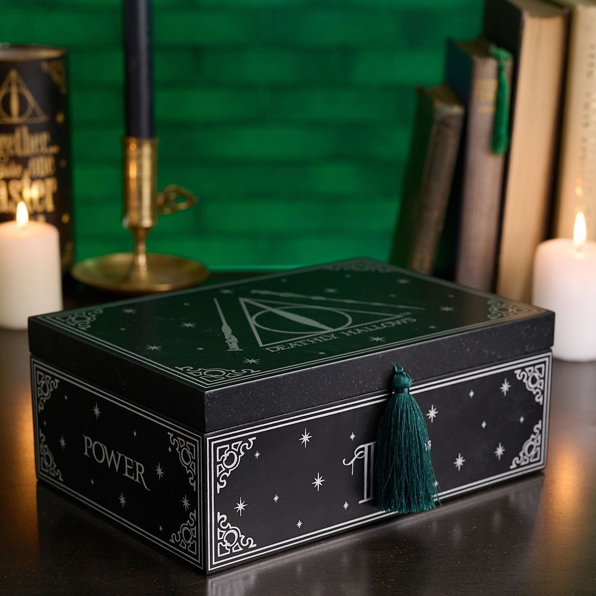 Harry Potter Deathly Hallows Storage Box with Tassel - Black