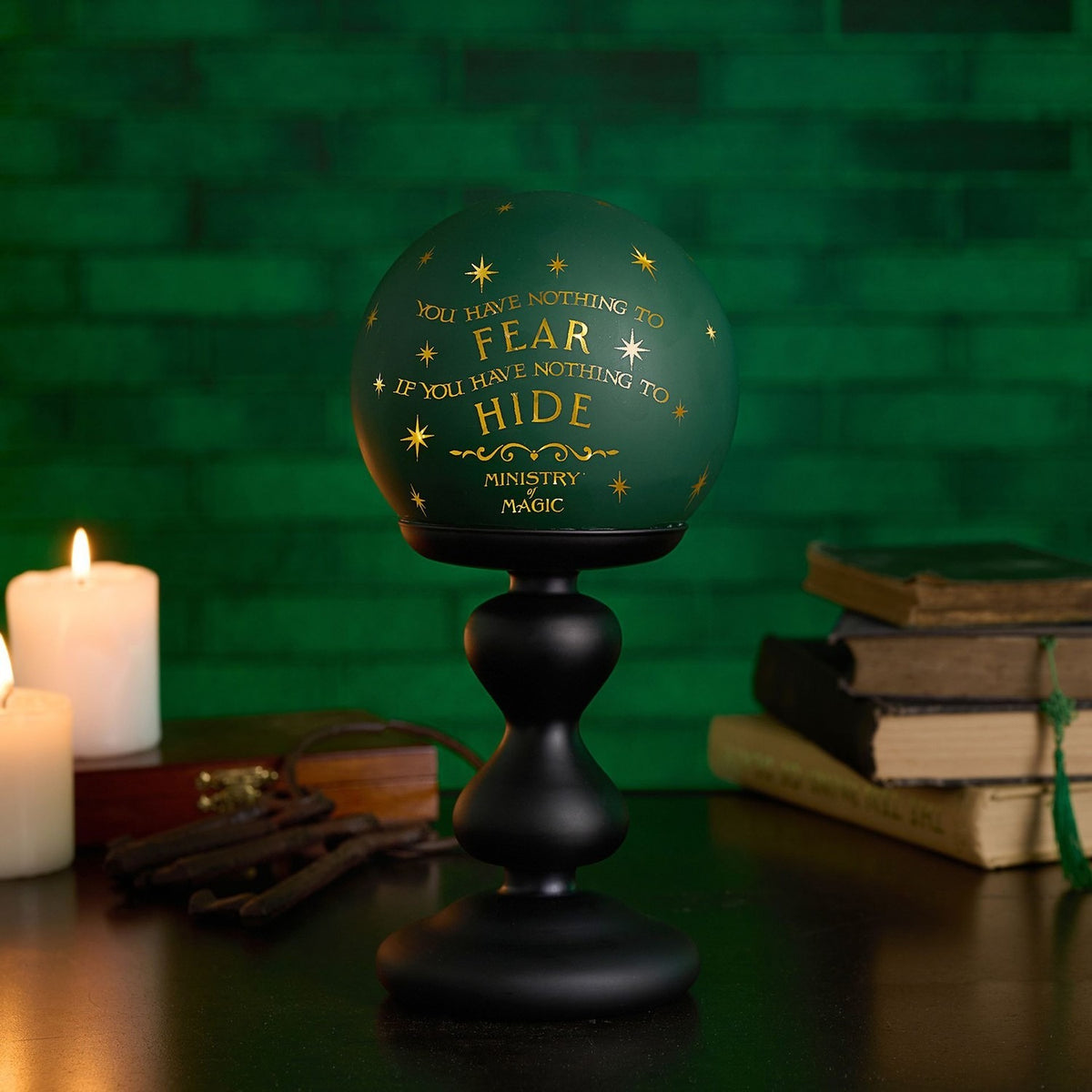 Harry Potter Ministry of Magic Glass Light-Up Decoration - Green