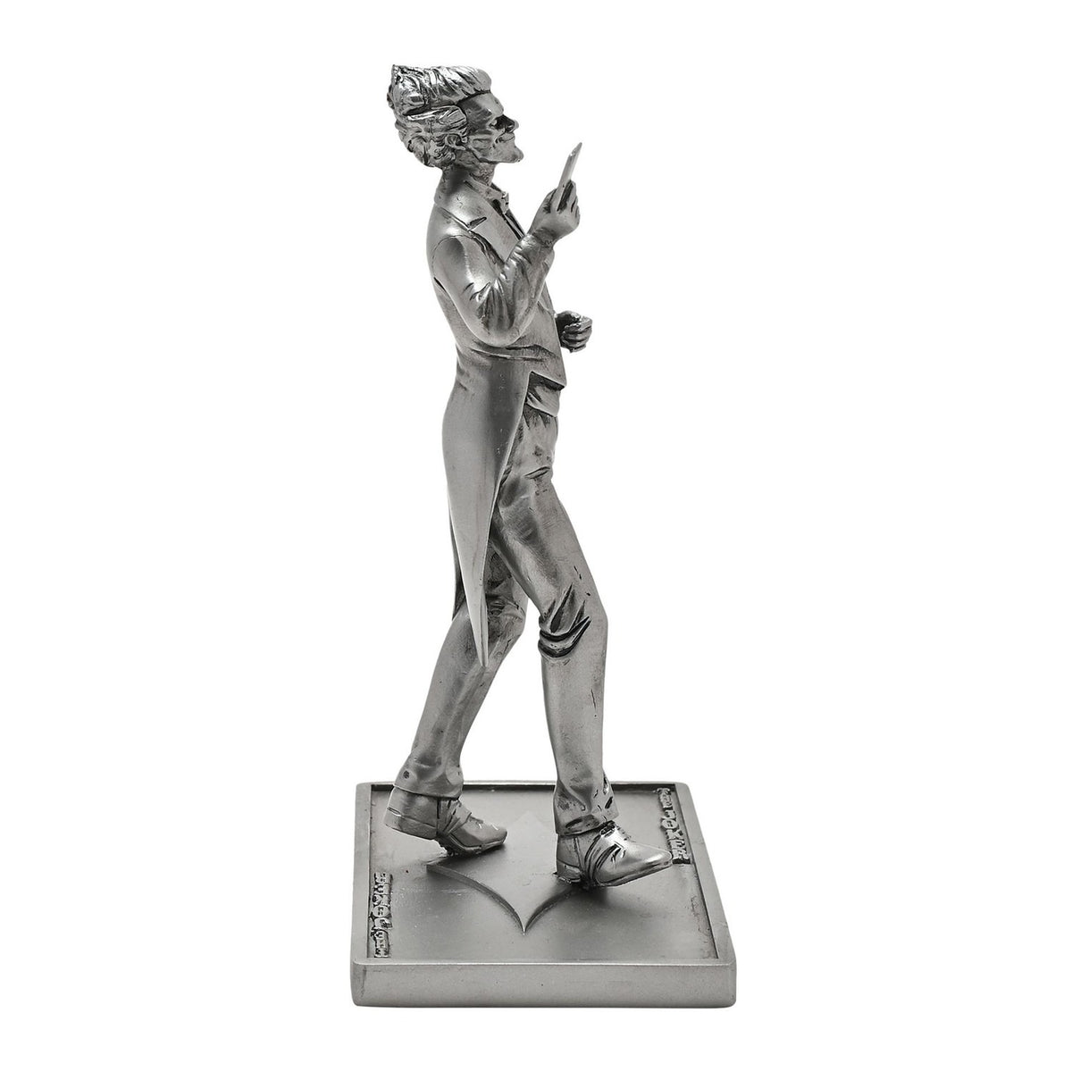 Joker in Tailcoat Metallic Effect Resin Figurine - Silver