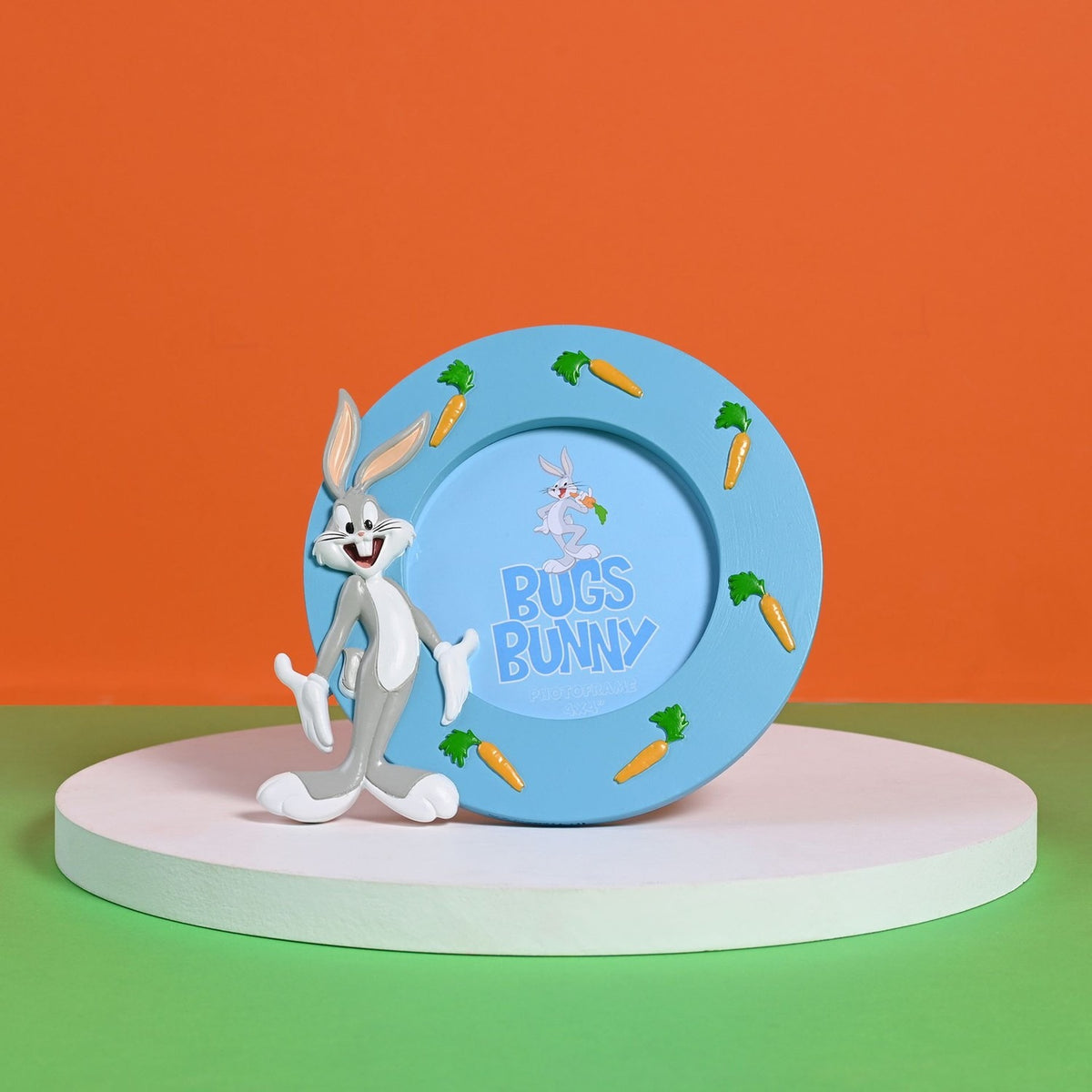 Looney Tunes Bugs Bunny Resin Photo Frame 4 x 4in - Blue