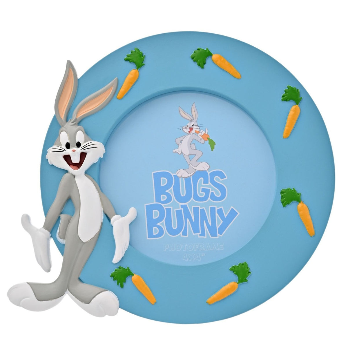 Looney Tunes Bugs Bunny Resin Photo Frame 4 x 4in - Blue