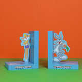 Looney Tunes Bugs Bunny and Lola Wooden Bookends - Sky Blue