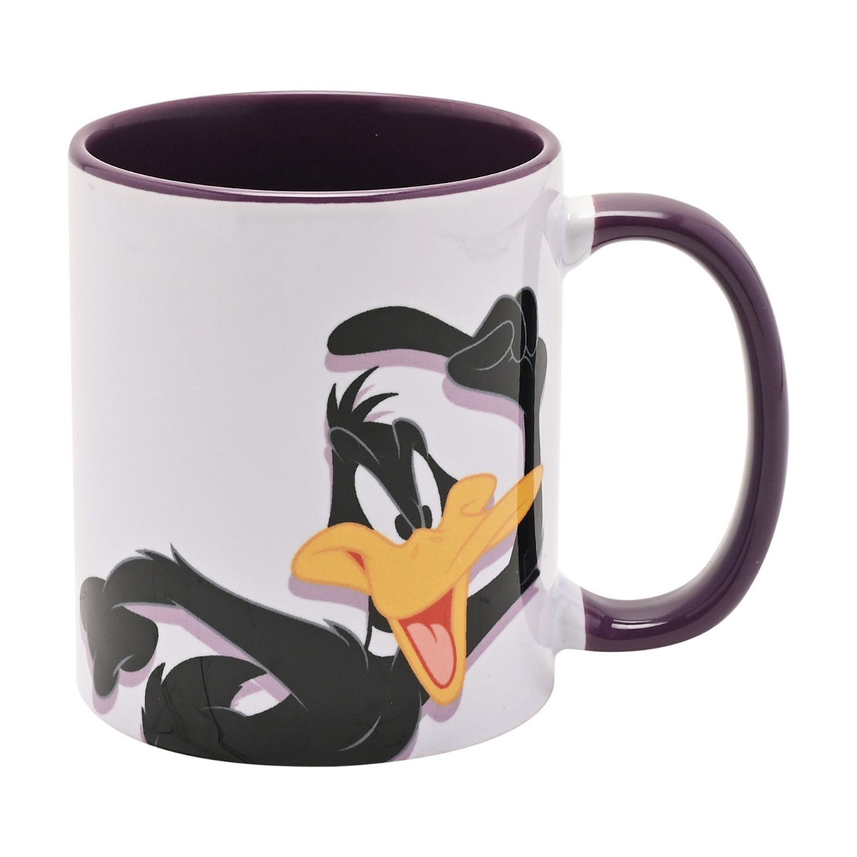 Looney Tunes Daffy Duck Stoneware Mug 11oz - White & Purple