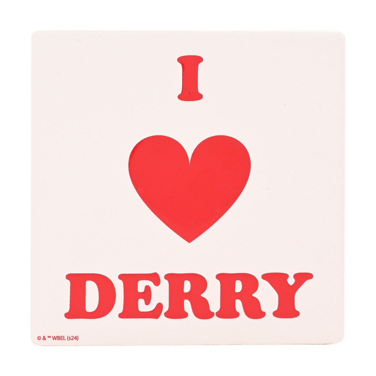 IT I Heart Derry Square Stoneware Drinks Coaster - White