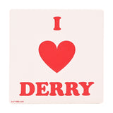 IT I Heart Derry Square Stoneware Drinks Coaster - White