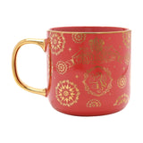 Harry Potter Gryffindor Ornate House Porcelain Mug - Red & Gold