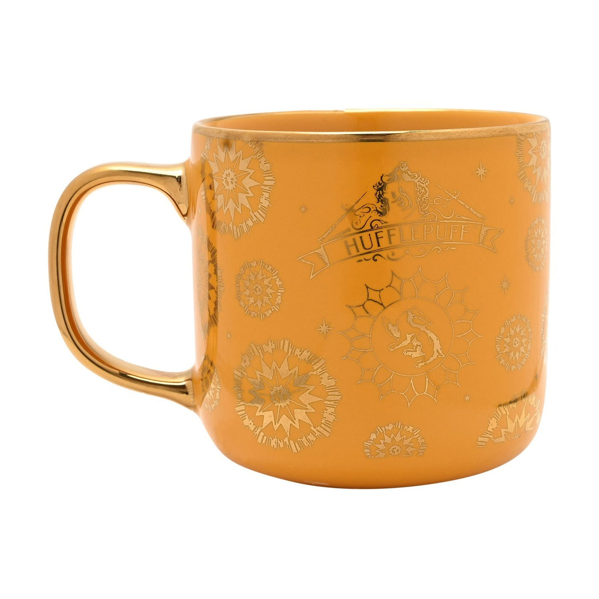 Harry Potter Ornate Hufflepuff House Mug - Yellow & Gold