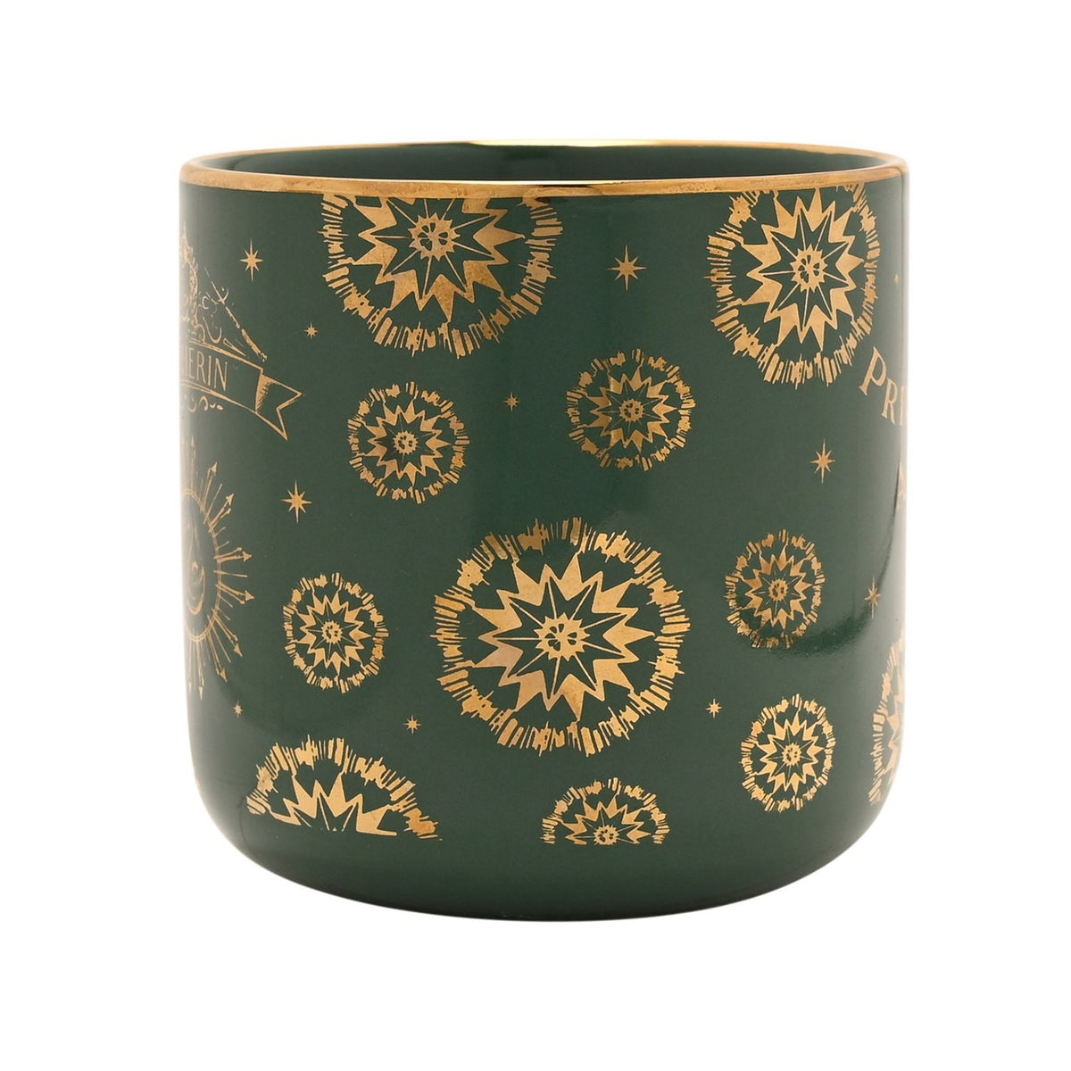 Harry Potter Ornate Slytherin House Porcelain Mug - Green & Gold