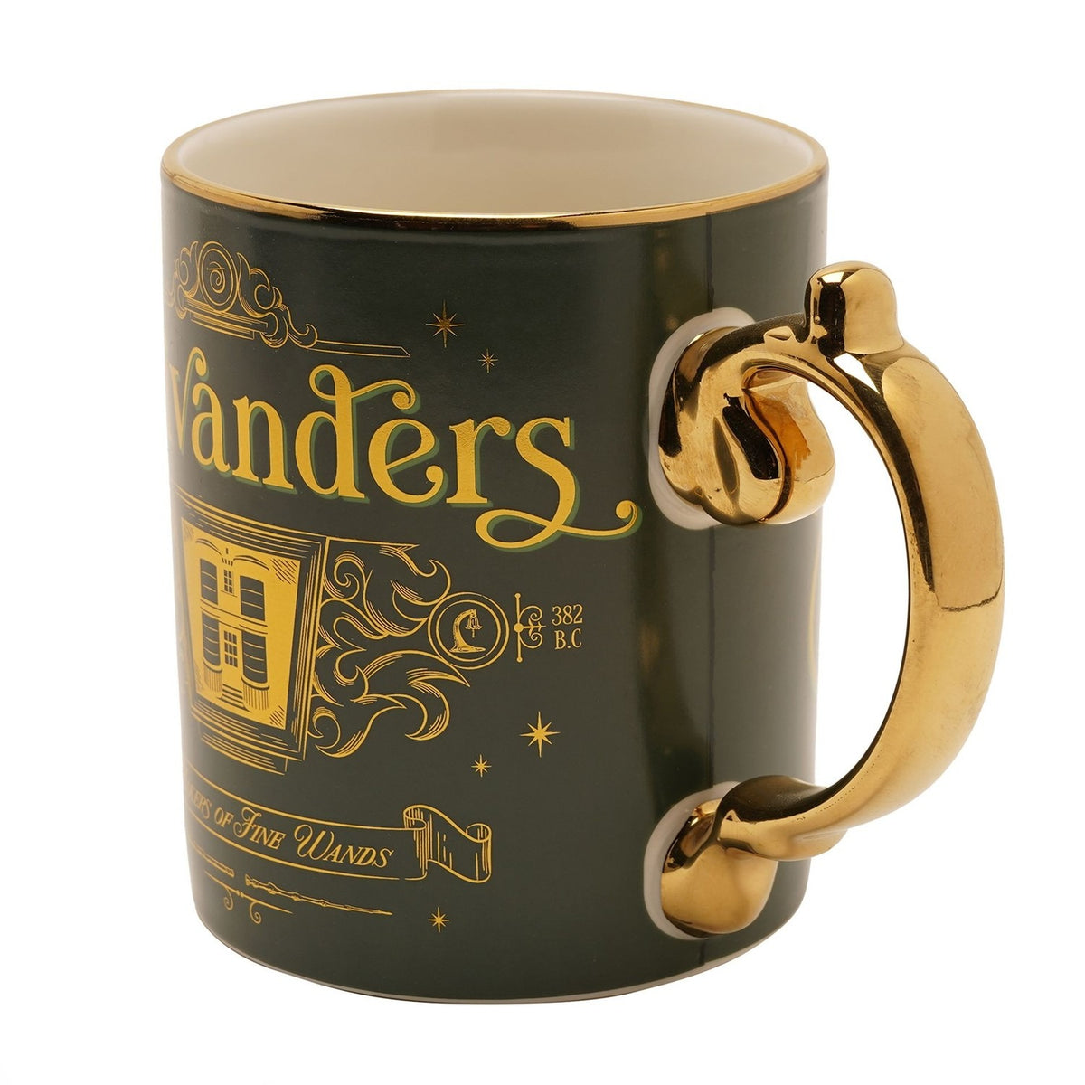 Harry Potter Ollivanders Collectable Porcelain Mug - Green & Gold