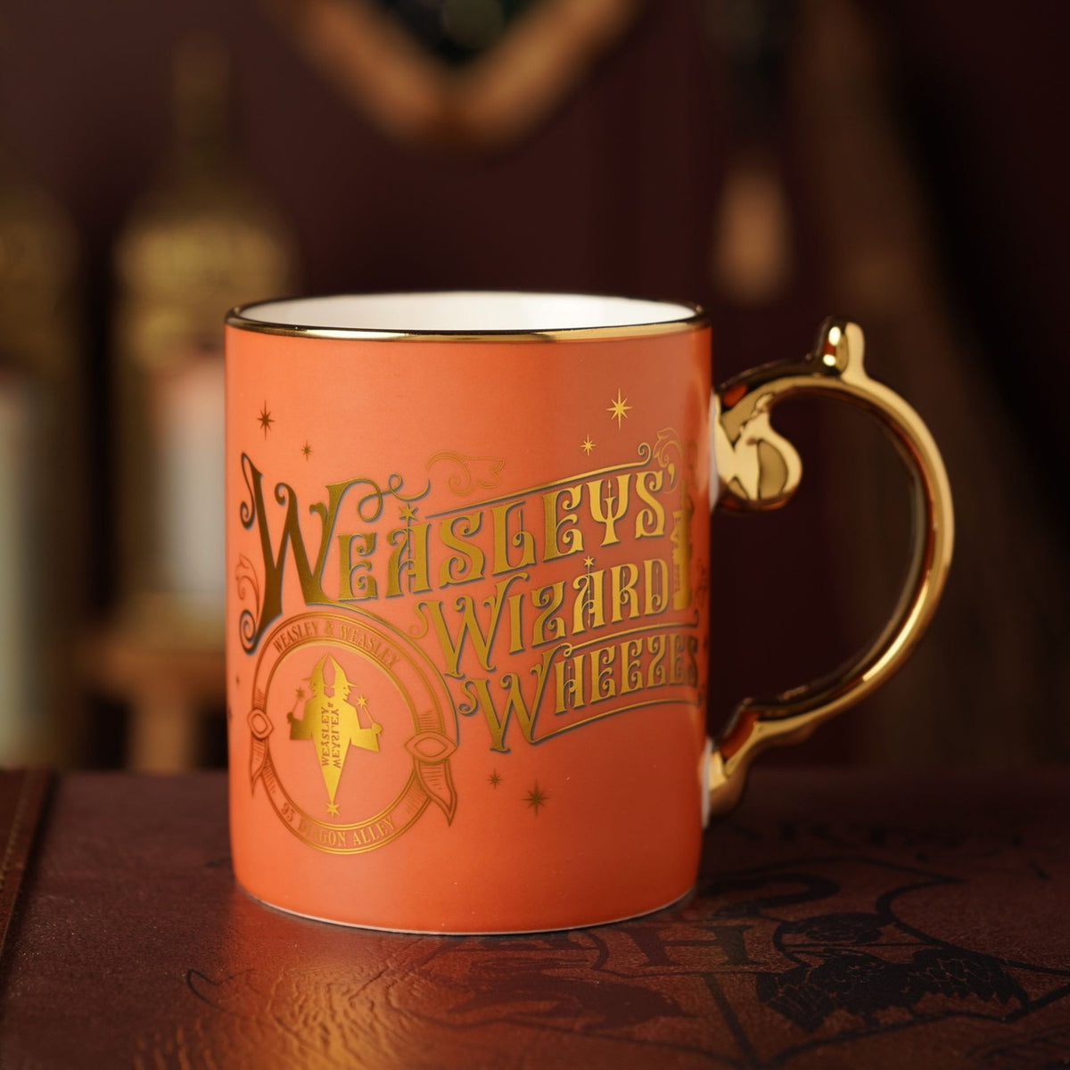 Harry Potter Weasleys' Collectable Porcelain Mug - Orange & Gold