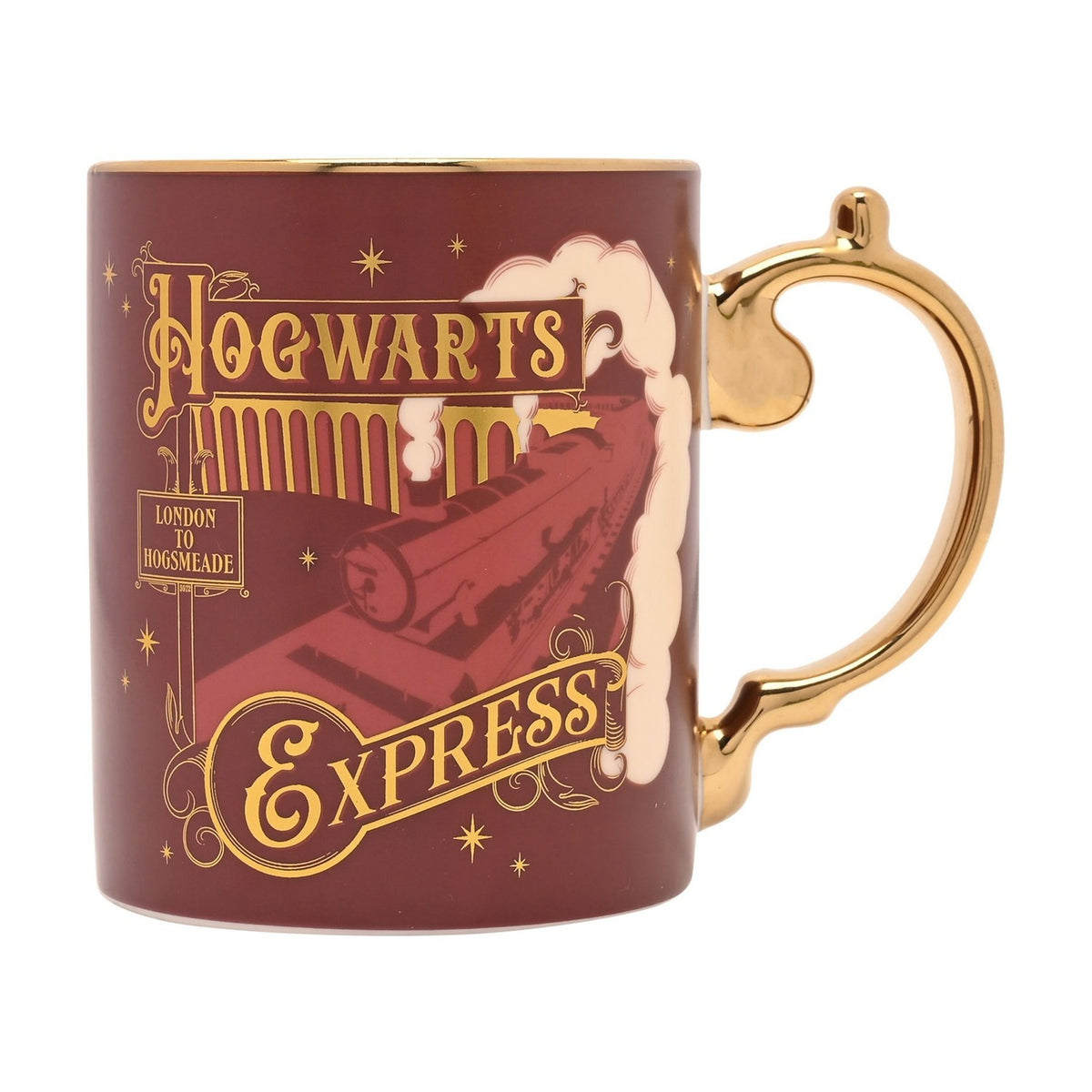 Harry Potter Hogwarts Express Porcelain Mug - Burgundy & Gold