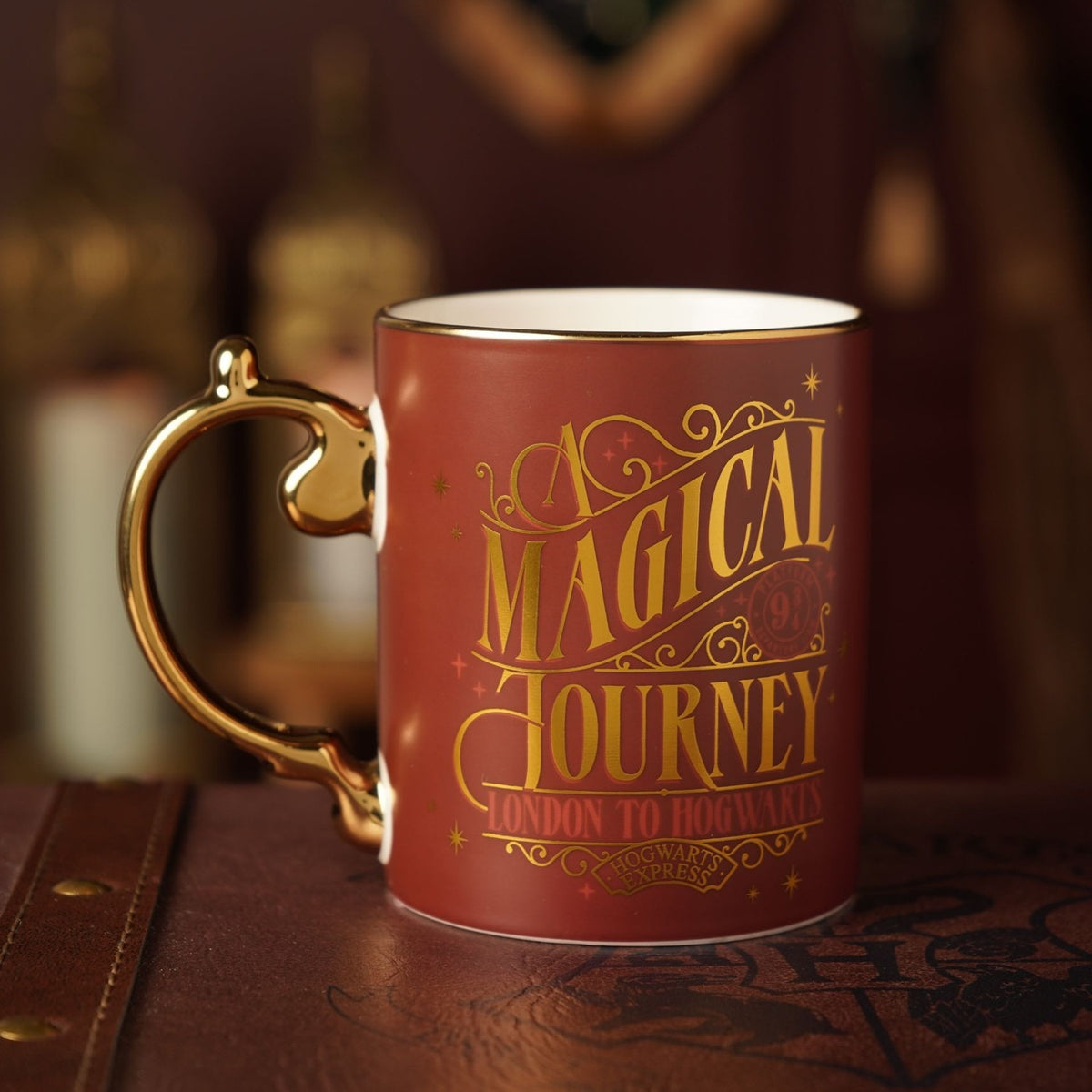 Harry Potter Hogwarts Express Porcelain Mug - Burgundy & Gold