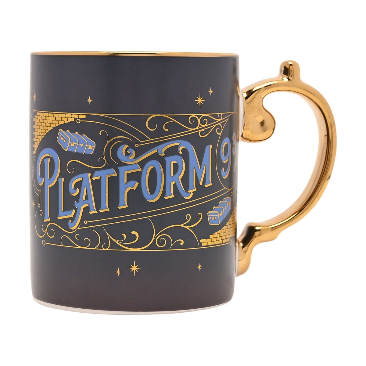 Harry Potter Platform 9¾ Porcelain Mug - Dark Blue & Gold