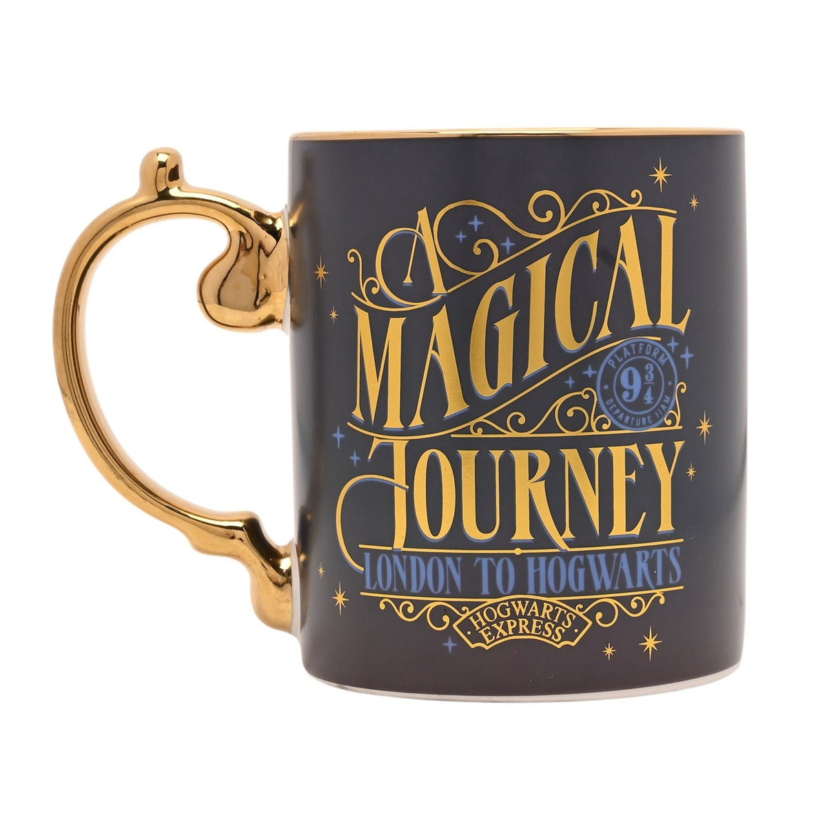 Harry Potter Platform 9¾ Porcelain Mug - Dark Blue & Gold