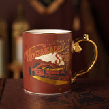 Harry Potter Hogsmeade Station Porcelain Mug 340ml - Brown & Gold