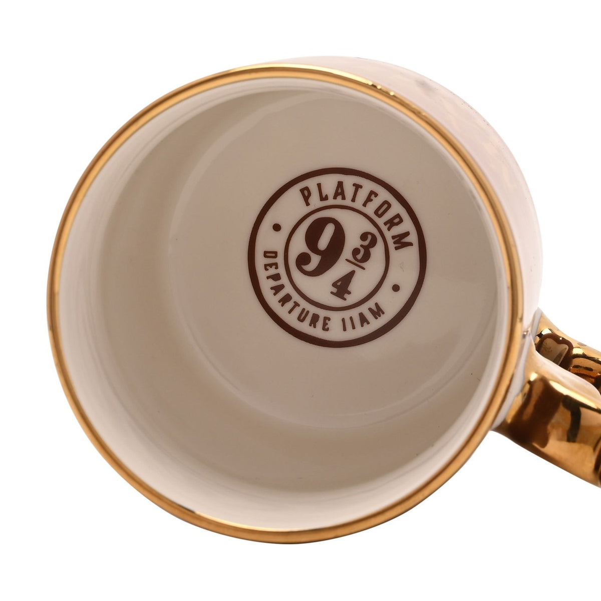 Harry Potter Hogsmeade Station Porcelain Mug 340ml - Brown & Gold